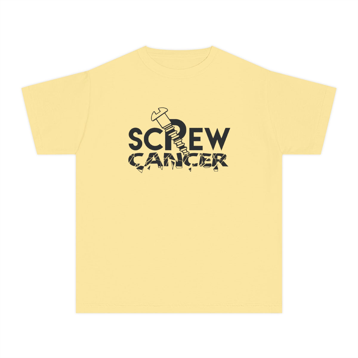 Screw Cancer Youth Tee – Childhood Cancer Awareness Shirt