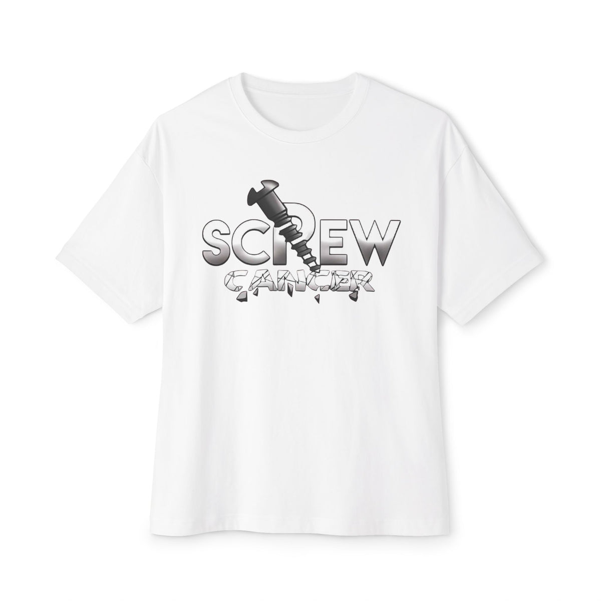 Screw Cancer Tee — Feminine Script Comfort Shirt for Survivors & Supporters