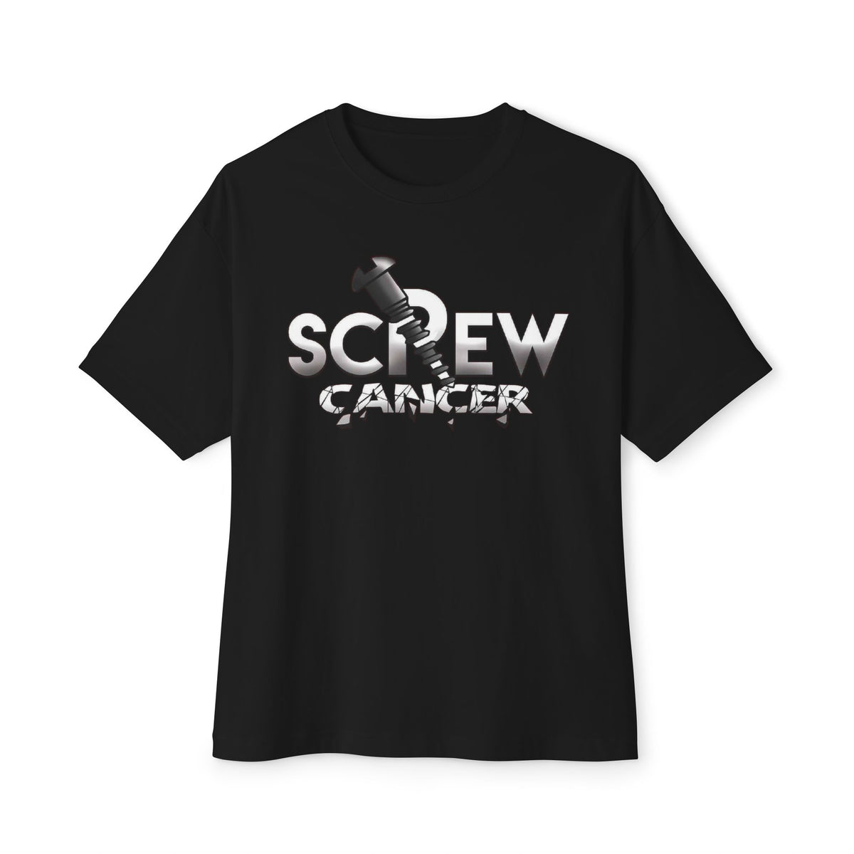 Screw Cancer Tee — Feminine Script Comfort Shirt for Survivors & Supporters