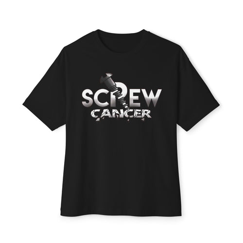 Screw Cancer Tee — Feminine Script Comfort Shirt for Survivors & Supporters