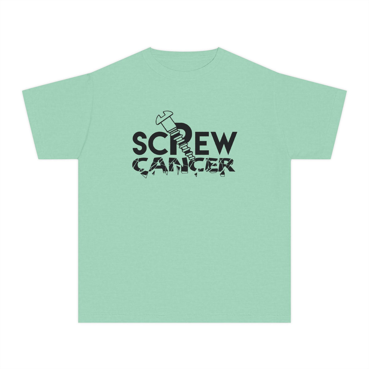 Screw Cancer Youth Tee – Childhood Cancer Awareness Shirt