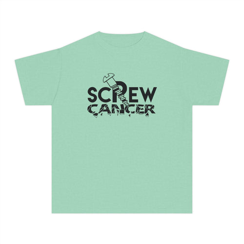Screw Cancer Youth Tee – Childhood Cancer Awareness Shirt