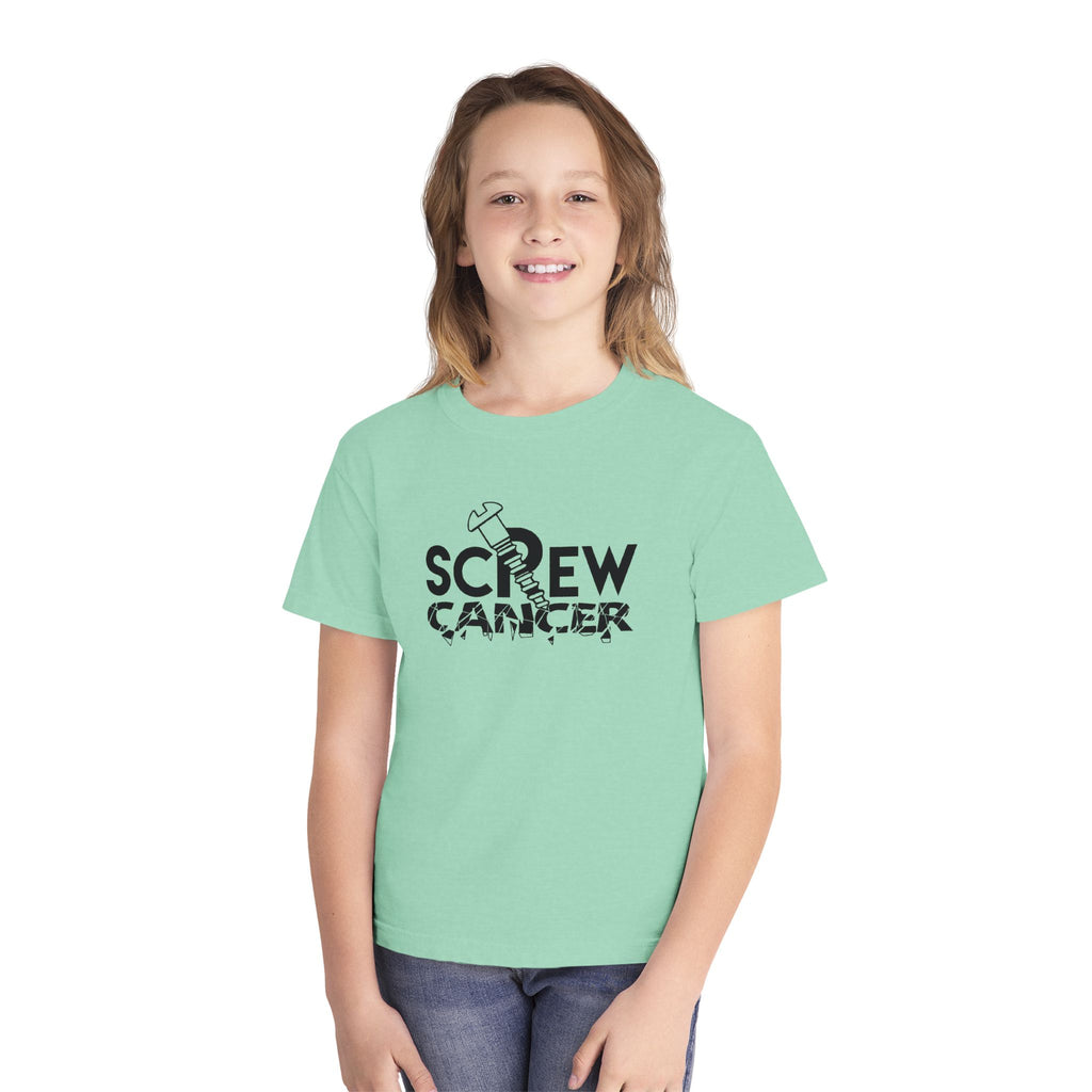 Screw Cancer Youth Tee – Childhood Cancer Awareness Shirt