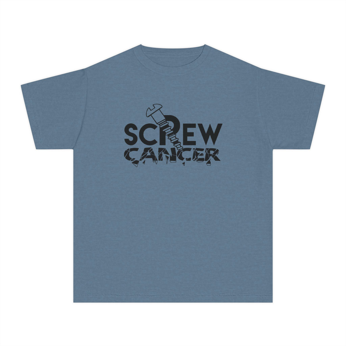 Screw Cancer Youth Tee – Childhood Cancer Awareness Shirt